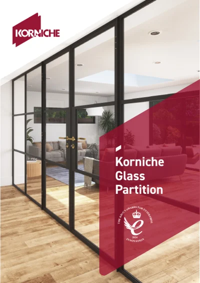 Korniche internal glass partitions official brochure cover