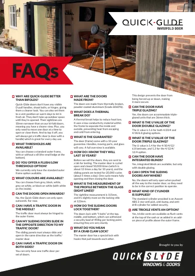 Quick-Glide FAQs cover